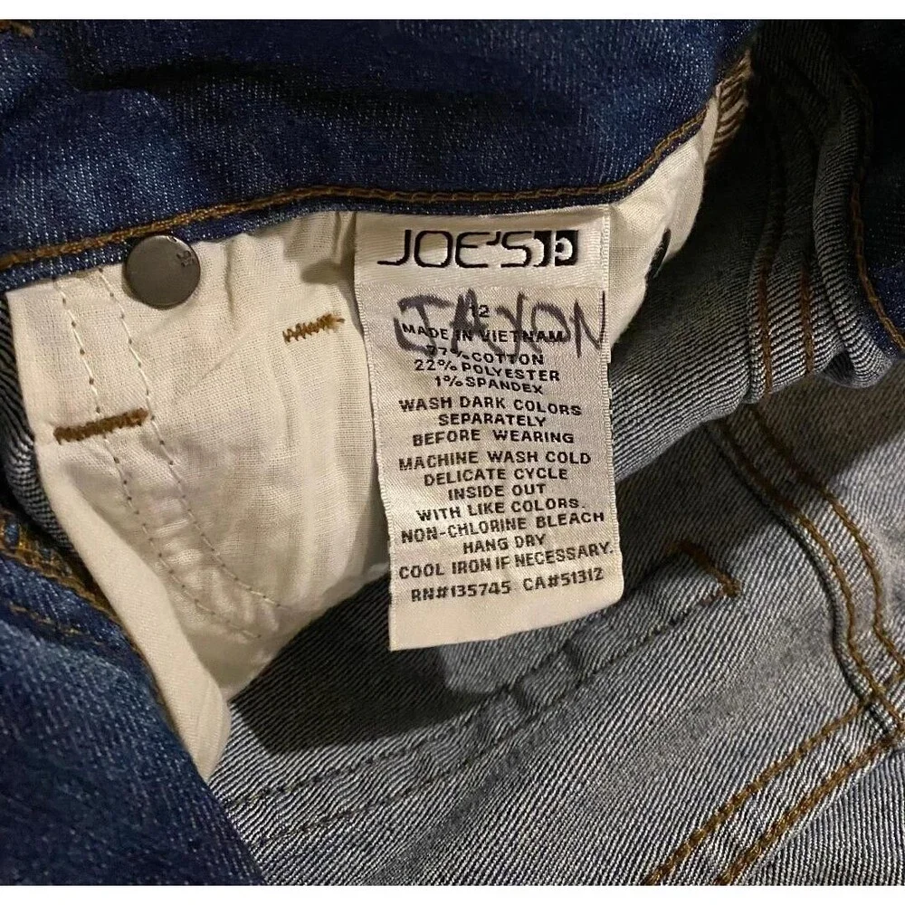 JOE'S JEANS Girls Sz 12 EVER BLUE Straight Leg ROBERT Jeans BOD741420 27X27